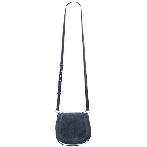 Suede Satchel Saddle Bag Navy