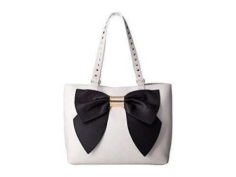 Bow Nanza Tote Blackcream Handbag