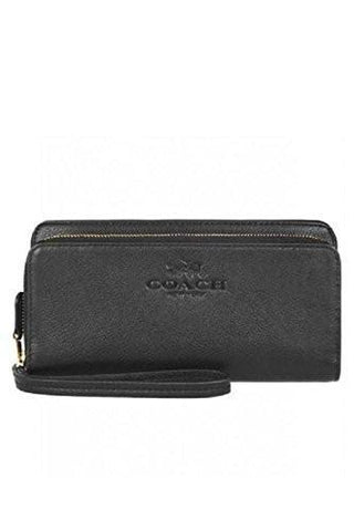 Pebbled Double Accordion Zip Wallet And Clutch