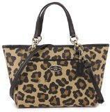 Coated Canvas Ocelot Print Mini Ellis Tote Litan