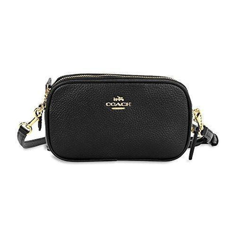Pebbled Convertible Crossbody Pouch Clutch Purse Handbag Black