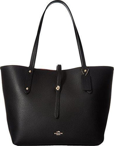 Polished Pebbled Market Tote Liblacktrue Red Handbag