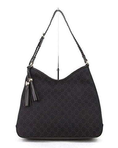 Dark Brown Denim Marrakech Hobo Shoulder Bag