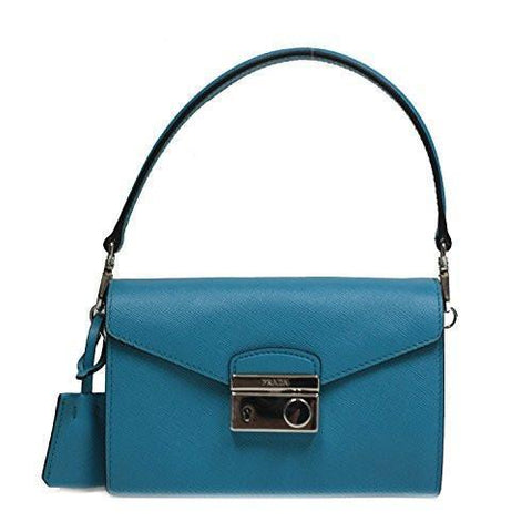 Saffiano Lux Mini Crossbody Shoulder Bag 1Bd662 Turchese Blue