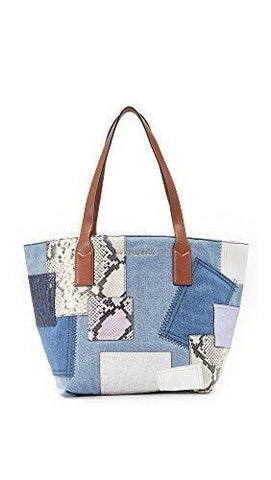 Denim Patchwork Wingman Tote Denim Multi