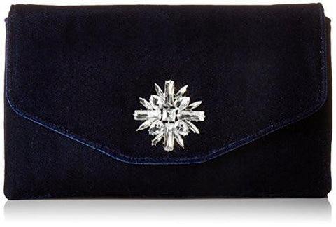 Bonnie Velvet Envelope Clutch Navy