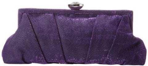 Glitter Jewel Clasp Frame Clutchpurpleone Size