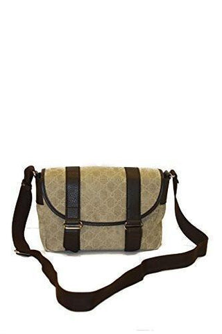 Handbag Small Sand Canvas And Brown Messenger