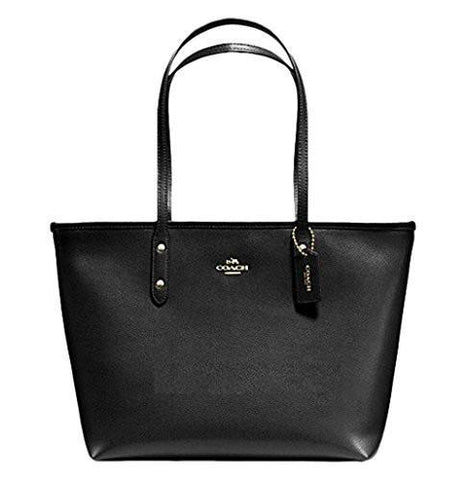 City Zip Tote Handbag Black