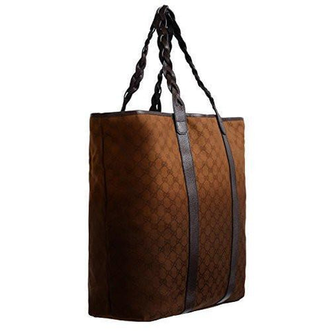 Trimmed Print Large Tote Shoulder Bag Handbag
