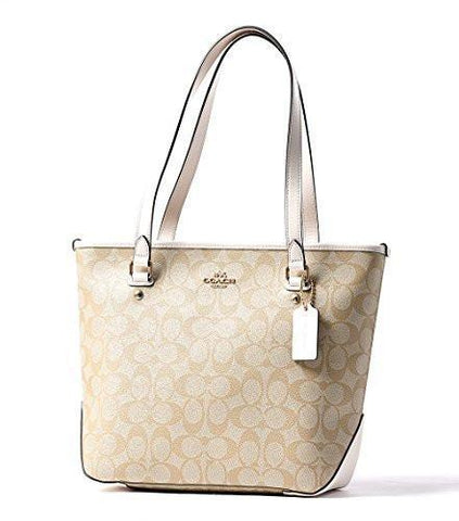 PVC Zip Top Tote Light Khakichalk