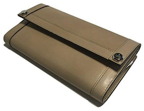 Washed Softcalf Cream Continental Wallet Clutch