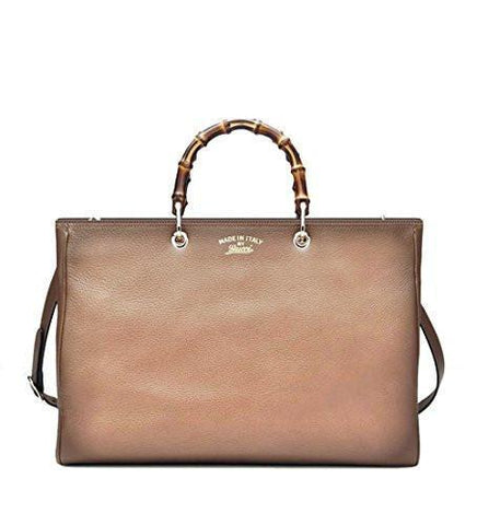 Bamboo Shopper Mauve Powder Pink Tote With Removable Shoulder Strap
