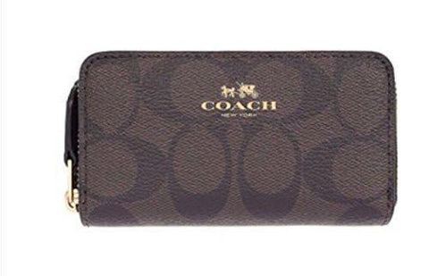 Double Zip Coin Case Brownblack