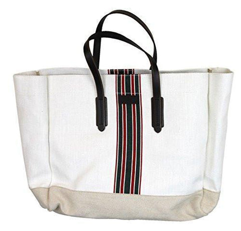 White Canvas Top Handle Tote Bag