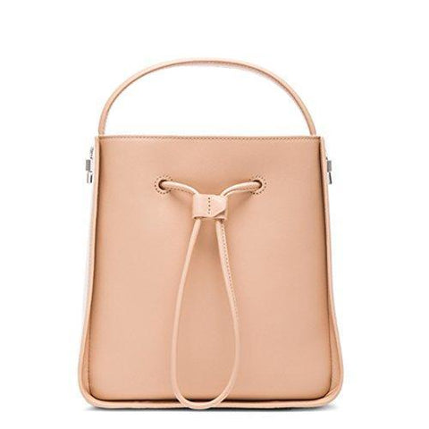 Soleil Small Bucket Drawstring Bag Alabaster
