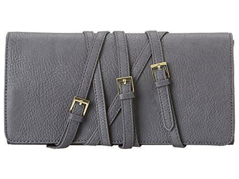 Eneration Strappy Oversize Clutch Hand Bag Smoke