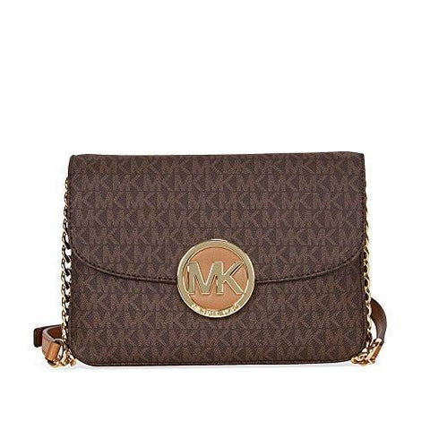 Fulton Flap Gusset Crossbody Brown