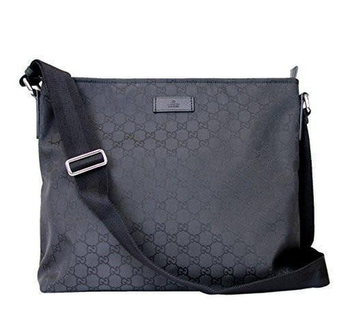 Black Nylon Messenger Bag