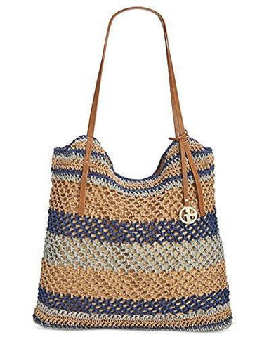 Striped Woven Tote