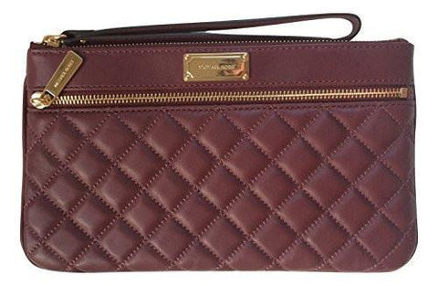 Sophie Quilt Large Zip Clutch Merlot