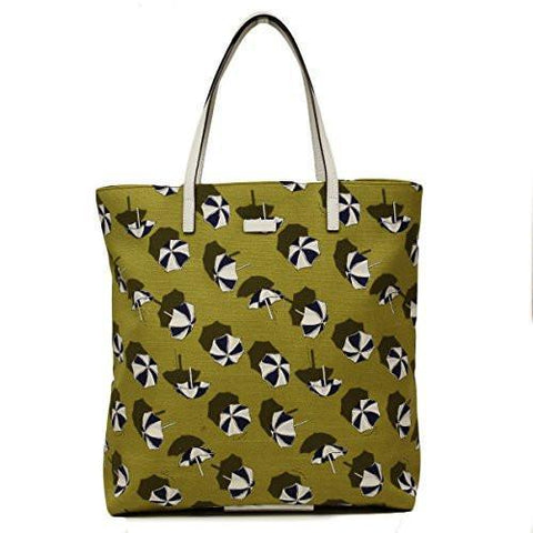 Beach Umbrella Yellow Canvas And Open Tote Bag