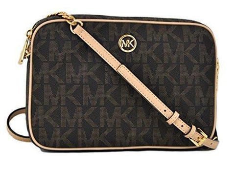 Fulton Large Ew Crossbody Bag PVC Brown