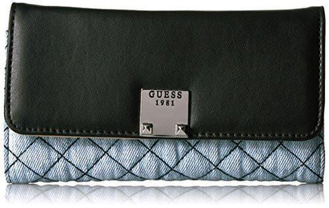 Rochelle Denim Slim Clutch Wallet Denim