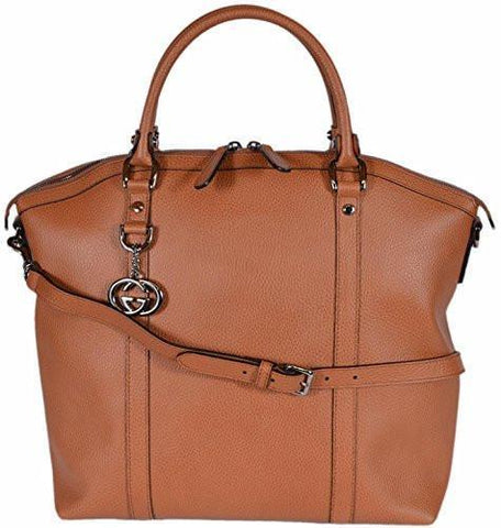 Charm Convertible Large Dome Handbag Tan