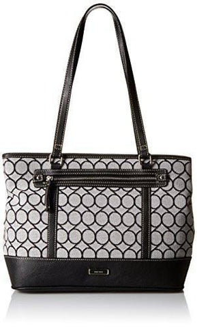 Jacquard Tote With Black White
