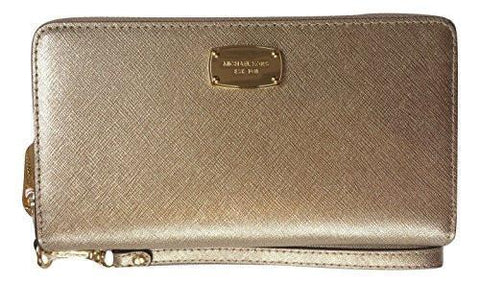 Jet Set Large Flat Multifunction Phone Case Pale Gold