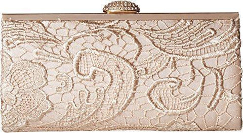 Laura Lace Frame Clutch Champagne Clutch