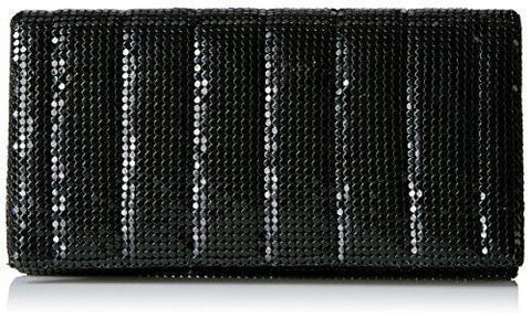 Cassie Quilted Mesh Clutch Black