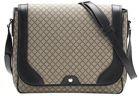 Beige Diamante Flap Messenger Shoulder Bag