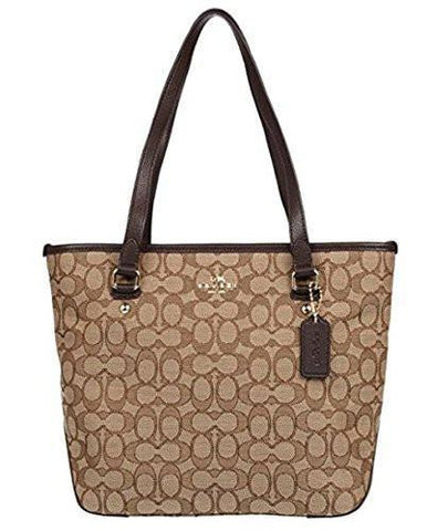 Outline Zip Top Tote Shoulder Bag