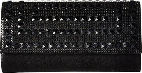 Chloe Shimmer With Stones Clutch Black Clutch