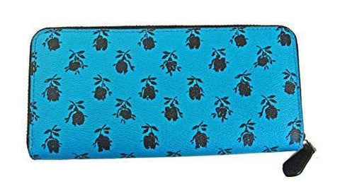Accordion Zip Clutch Wallet Turquoiseblack Badlands Floral
