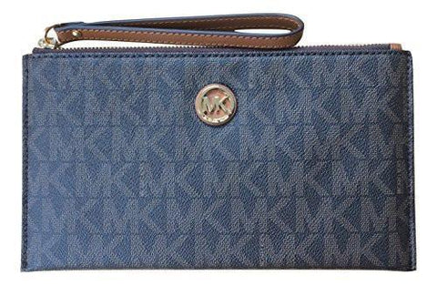Fulton Large Zip Clutch And Wristlet Brown PVC