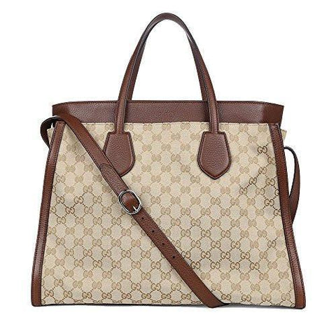Ramble Original Canvas And Brown Layered Tote Handbag