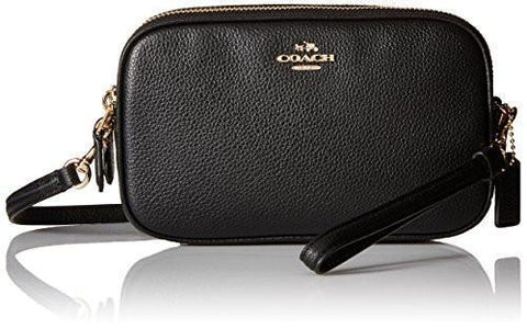 Pebbled Crossbody Clutch Light Goldblack