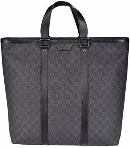 XL Supreme Coated Canvas Top Zip Tote Bag Blackgrey