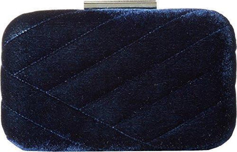 Ashlyn Velvet Clutch Navy Clutch