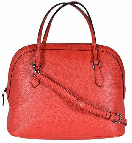 Medium Textured Convertible Dome Handbag Sporting Red 6511