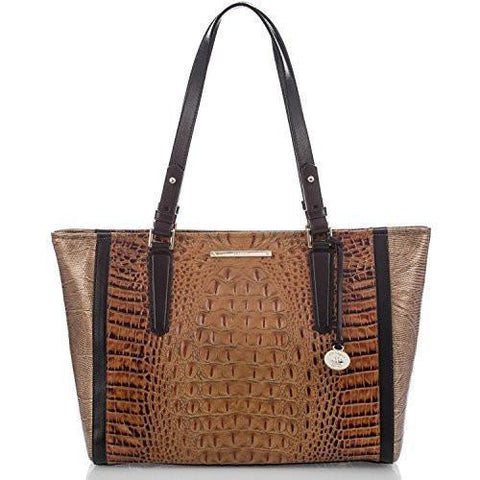 Medium Arno Toasted Almond Bengal Shoulder Tote Brown Bag