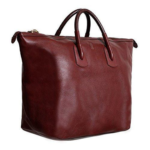Burgundy Tote Travel Handbag Bag