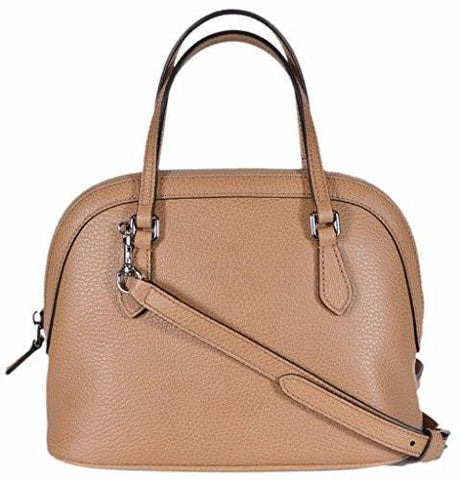 Textured Convertible Mini Dome Bag Whiskey Beige
