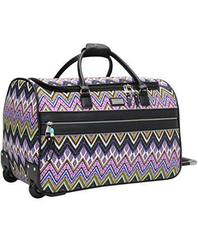 Patchwork Wheeled Duffle Bag Multicolor