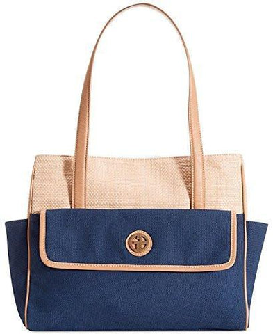 Handbag Straw Mothers Day Tote Navy