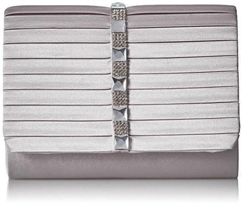 Katie Satin Clutch Silver