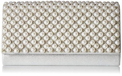 Chloe Pearl Evening Clutch Silver